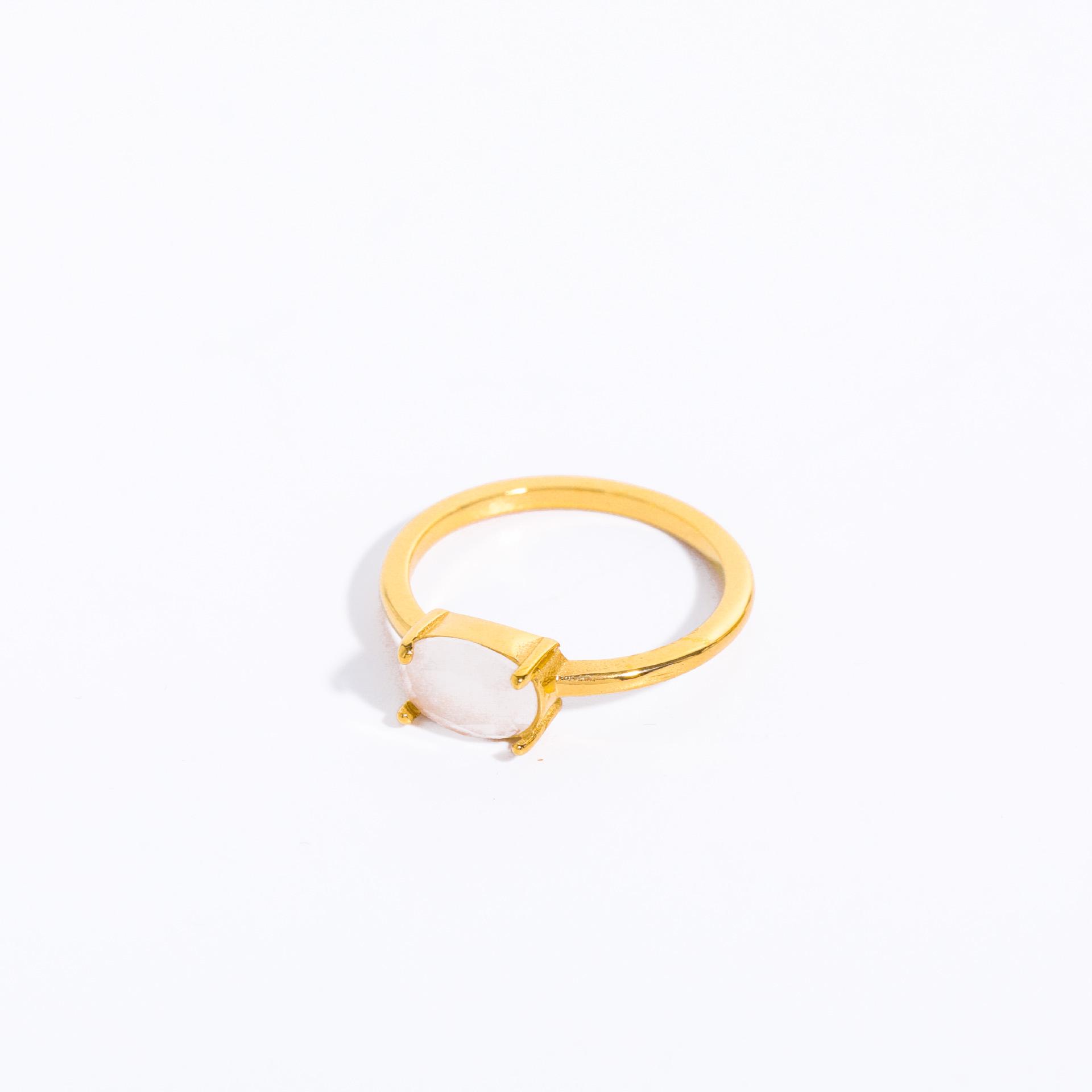 Twelve Zodiac Birthstone Ring: Fashionable Titanium Steel Zircon Ring Size 6