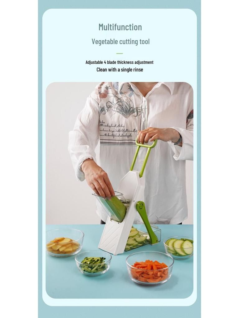 Multifunctional Vegetable Cutter & Slicer - Kitchen Shredder & Potato Julienne Tool