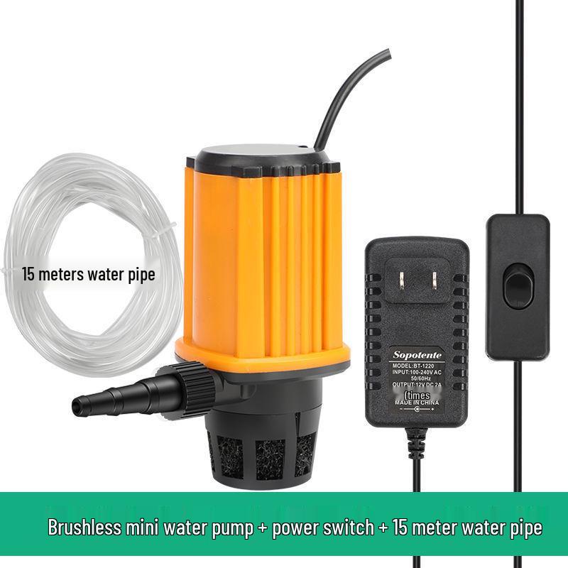Mini Brushless 12V DC Diamond Core Drill, Slotting Machine, & Submersible Pump for Fish Tanks