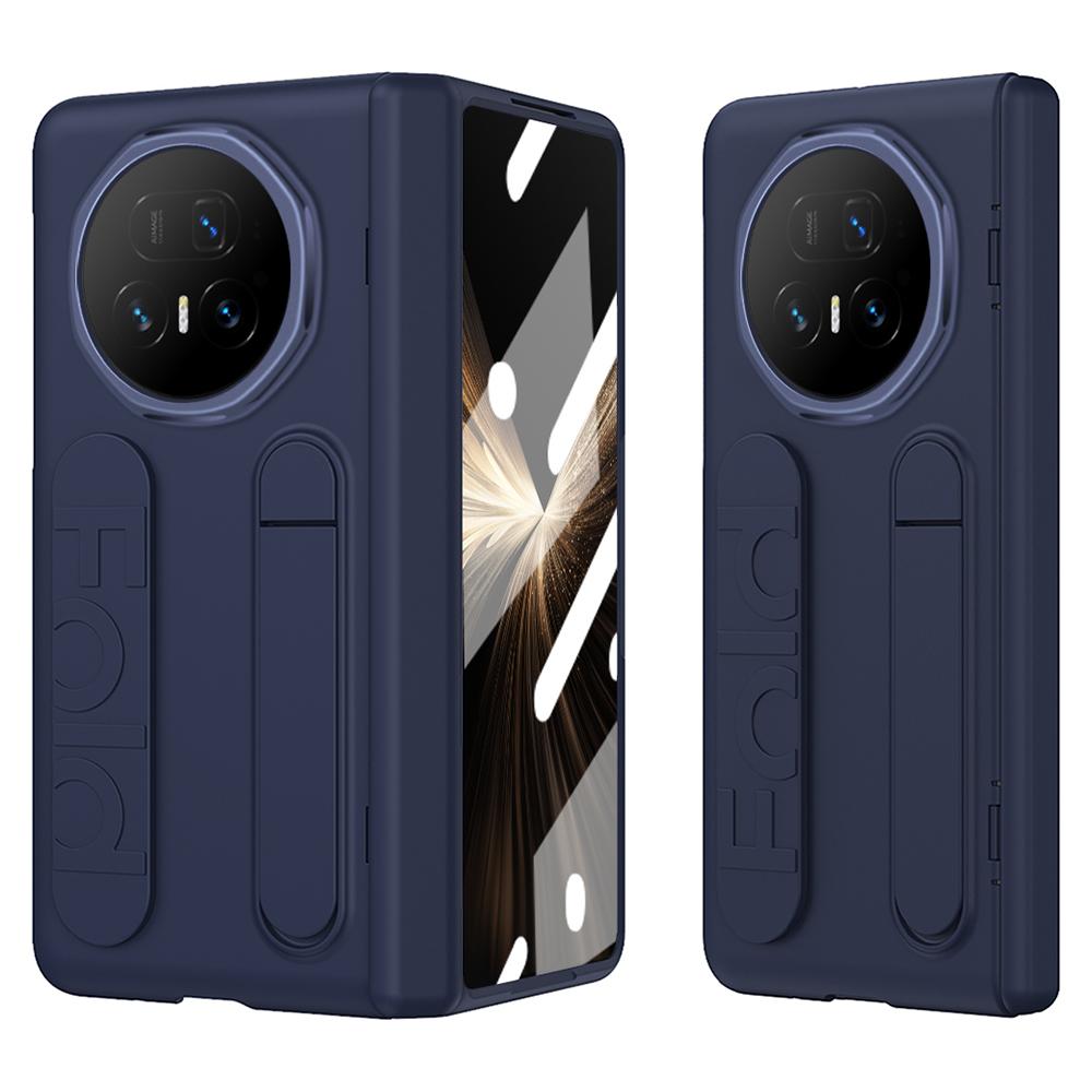 

For Honor Magic V5 5G Case Kickstand Wristband Hard PC Phone Cover Blue