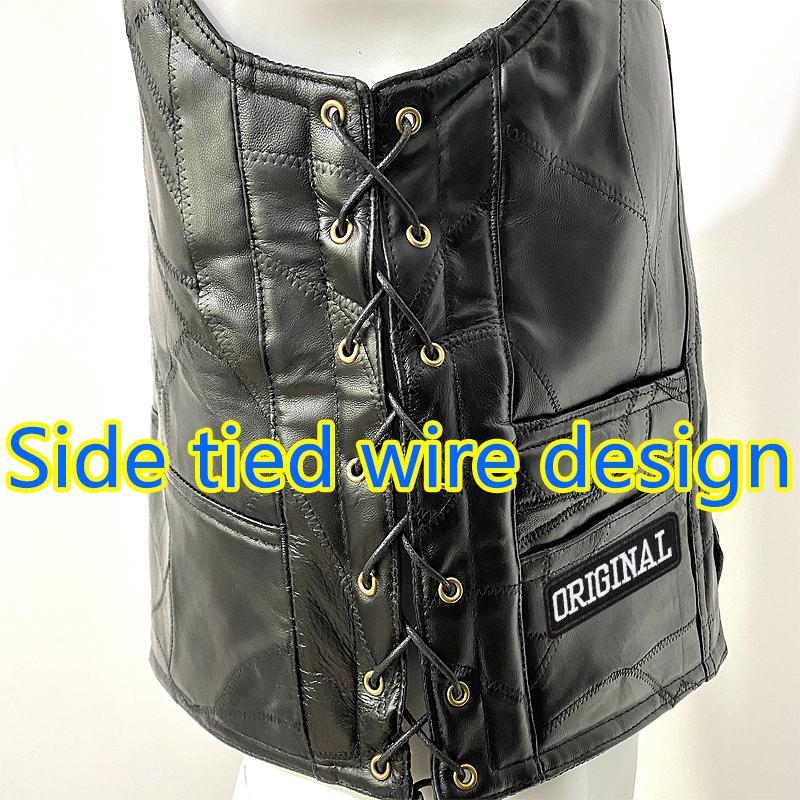 Weste Street Punk Weste Jacke ärmellose Harley Motorrad Abzeichen bestickte Weste