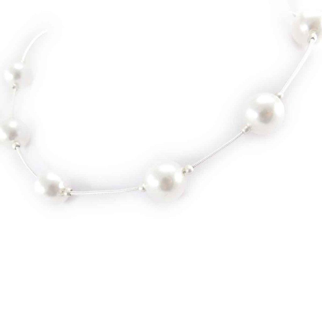 Les Trésors De Lily [J8460] - White 'Sissi' Necklace