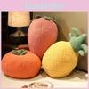 Adorable Plush Cartoon Fruit Pillow Filled With Soft Down Cotton Cute Strawberry Pineapple Persimmon For Cozy Sleep