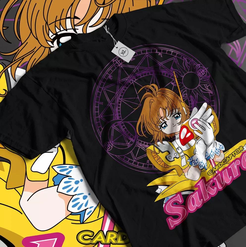 Caraptor Sakura Tshirt Hot Anime Tshirt Black S