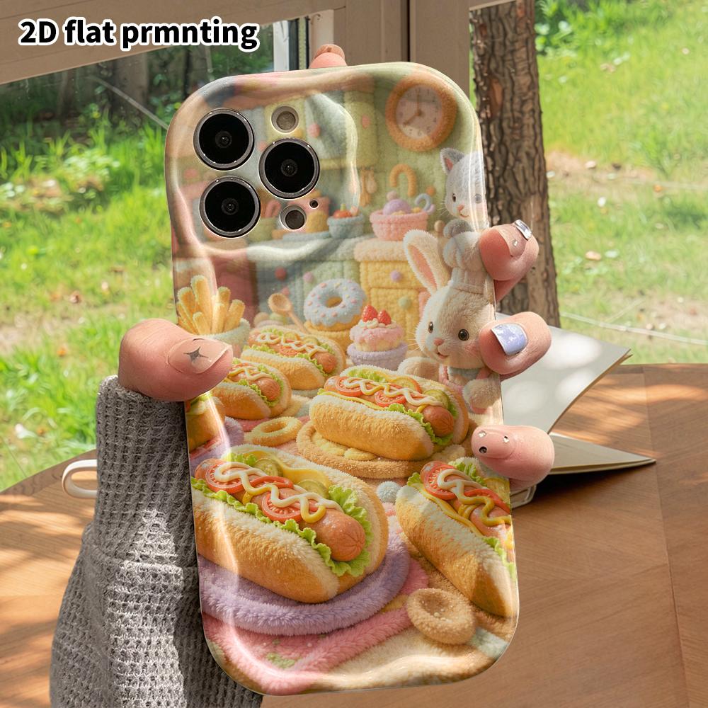 Phone Case: 2D flat, fits iPhone 18, 17, 16, 15, 14, 13, 12Pro protective case, plush kitchen, perfect Christmas and Halloween holiday gift
