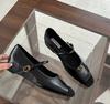 Retro inner height increase one-word buckle Mary Jane shoes women's shoes 2025 autumn and winter new French Xiaoxiangfeng temperament single shoes