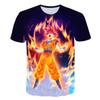 Children's Dragon Ball Series 3D Digital Printed Boys' Street Trendy Round Neck Short Sleeved T-shirt