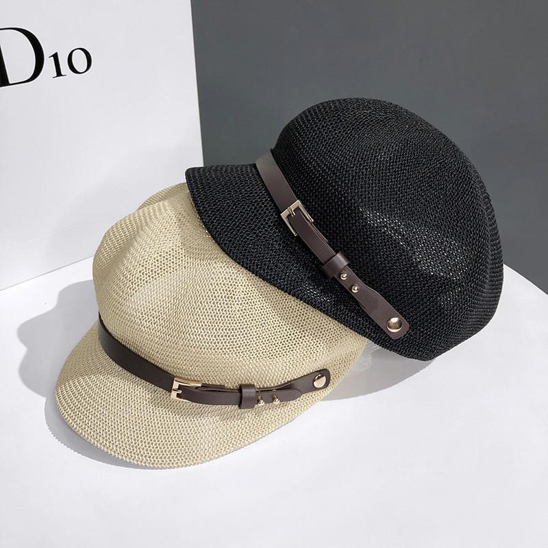 Minimalist Sun Protection Bucket Hat Made Of Paper Grass For Vacation And Travel