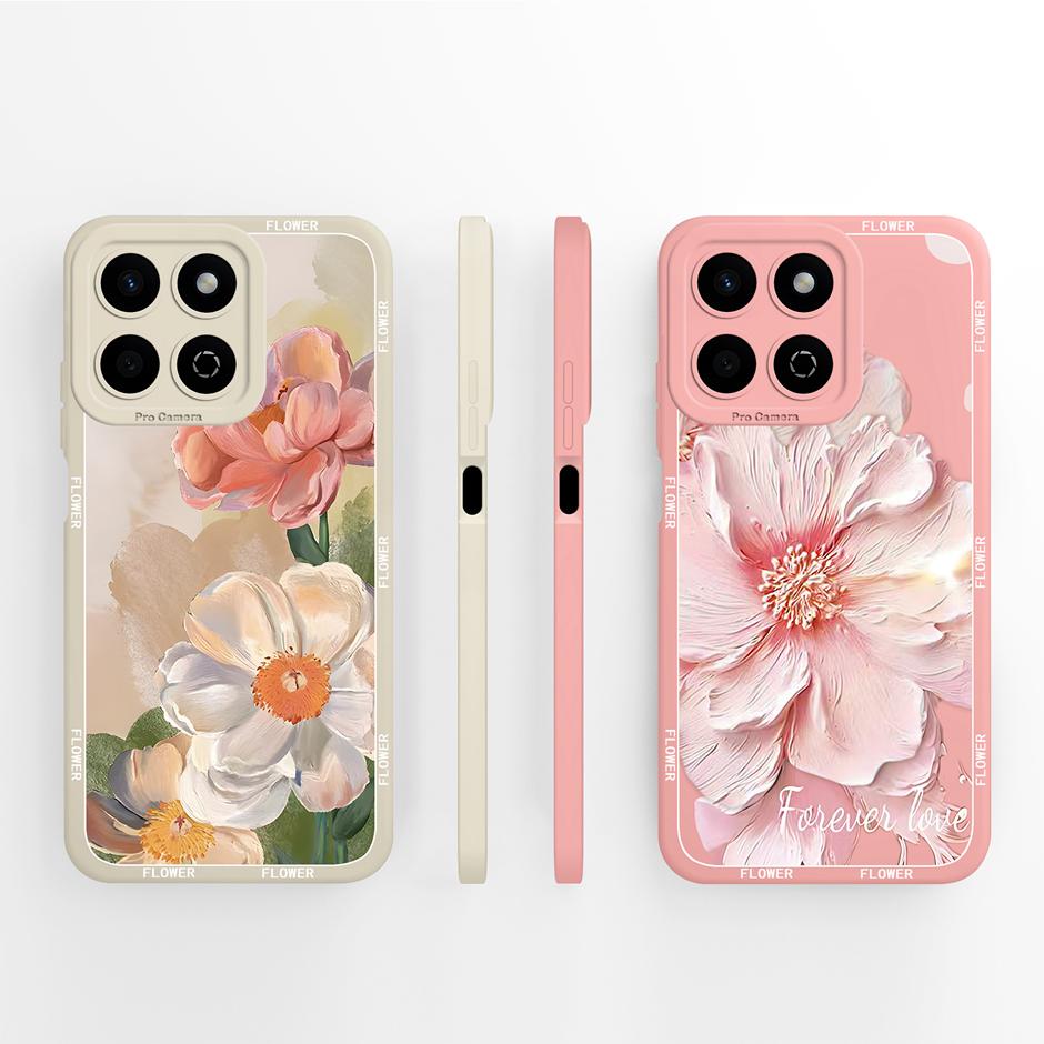 Case For Honor X7 X7A X7C X7D Artistic Oil Painting Floral Soft Silicone Anti Drop Cover For HonorX7 X 7A X7C X7D Fundas Coque