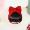 Props Decor Newborn Princess Wig Headband Toddler Neat Bang Baby Hair Wig Knitted Bow Bang