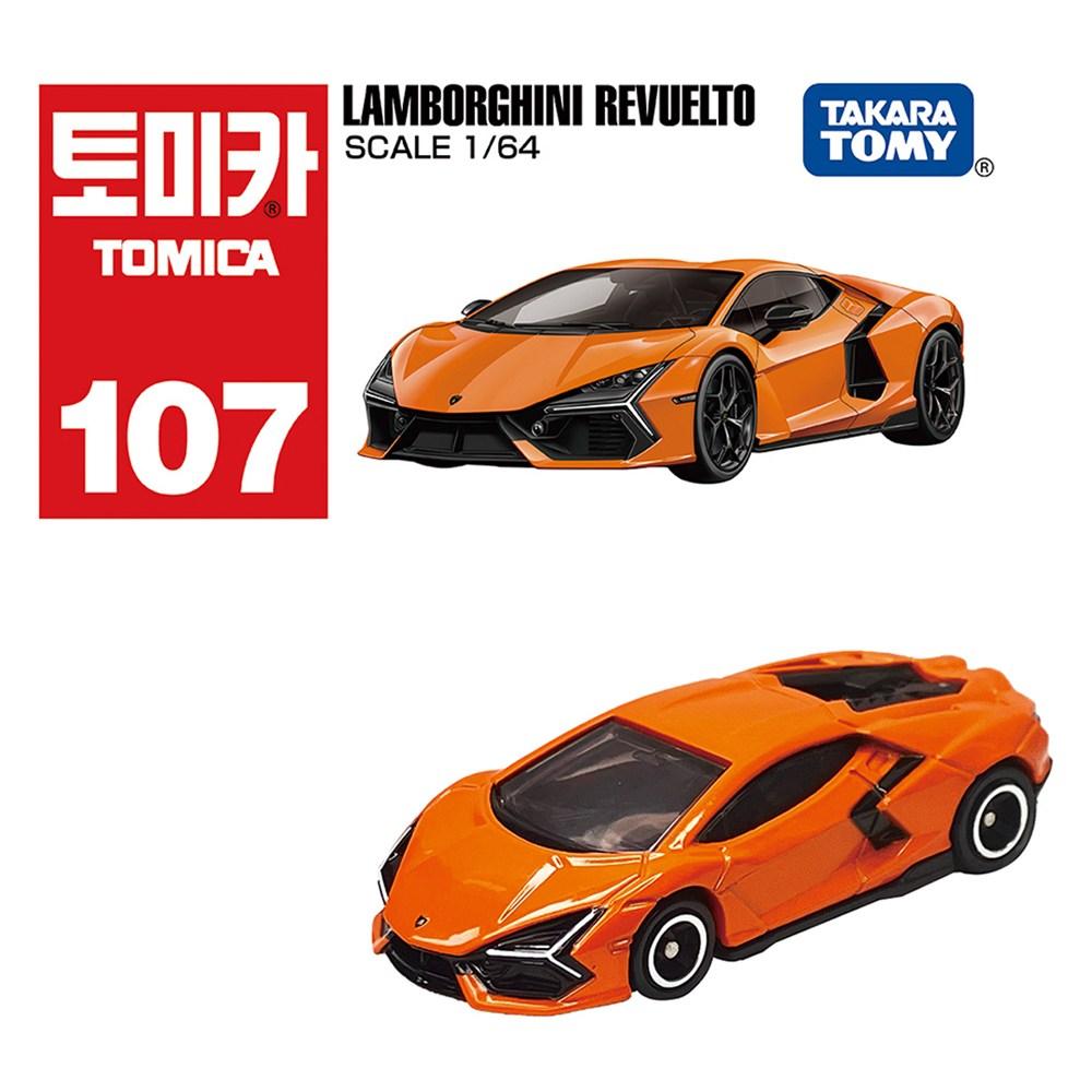 

Игрушка Tomica 107 Lamborghini Revuelto, разноцветные, 1 шт.