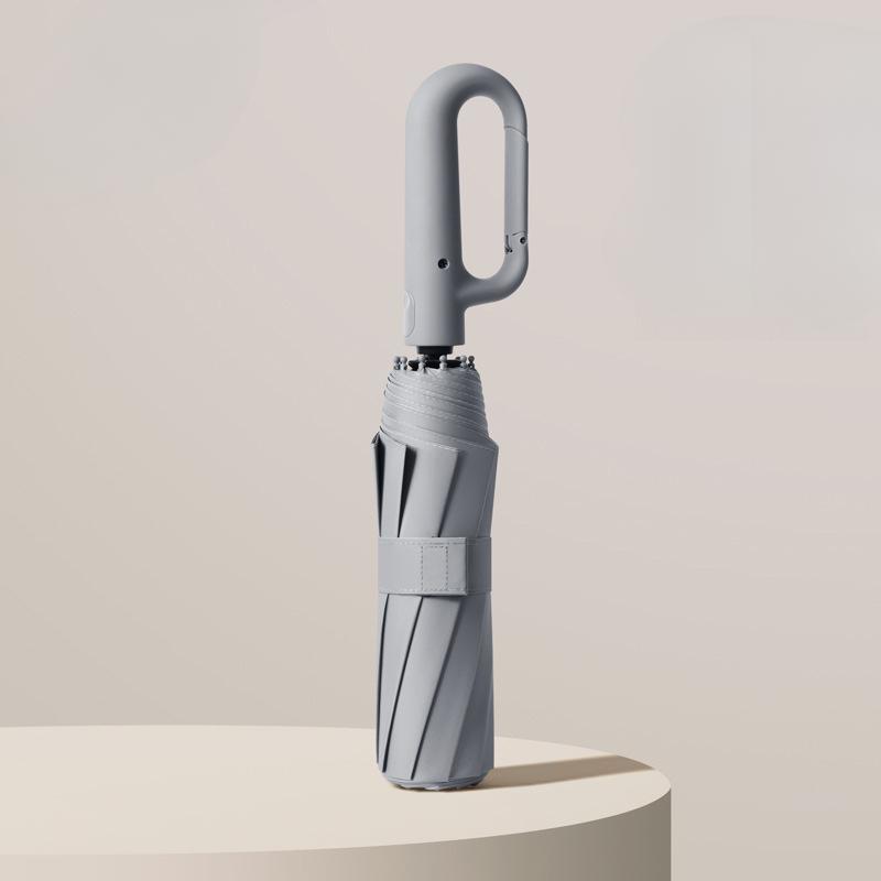 

Большой усиленный ветроустойчивый дождеустойчивый зонт двойного назначения с защитой от ультрафиолета полностью автоматический с пряжкой-кольцом