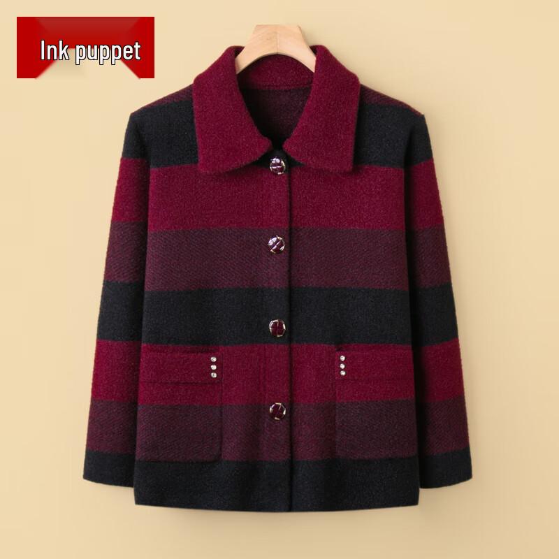 

Women s Plaid Wool Blend Short Coat One Size