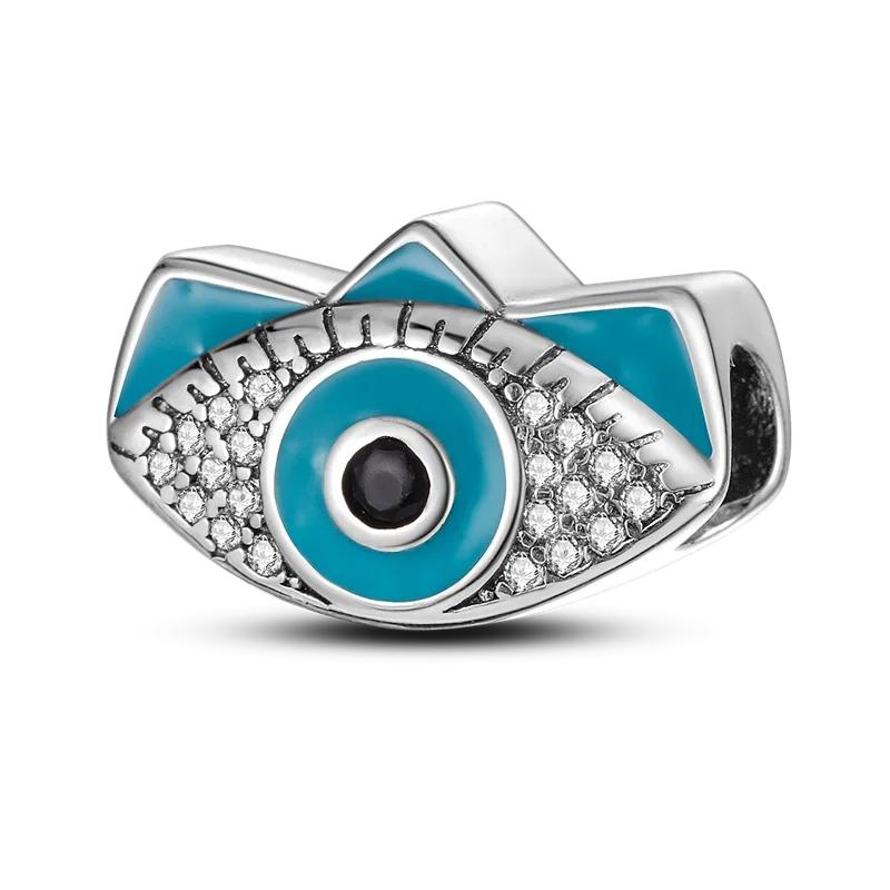 Copper Metal Devil's Eye Series Bead Components Egypt Pharaoh Dangle Charm Bead Component Compatible With Authentic Original Bracelet High Quality