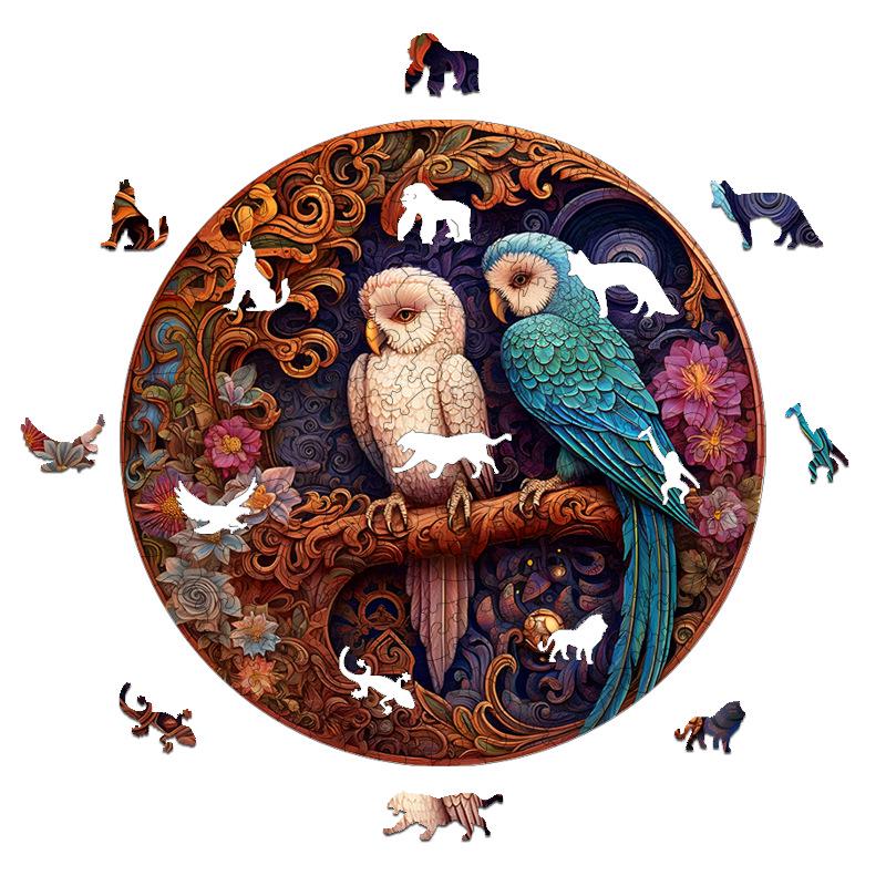 

3D Irregular Wooden Animal Jigsaw Puzzle Toy Exclusive Copyright Paper Box A5