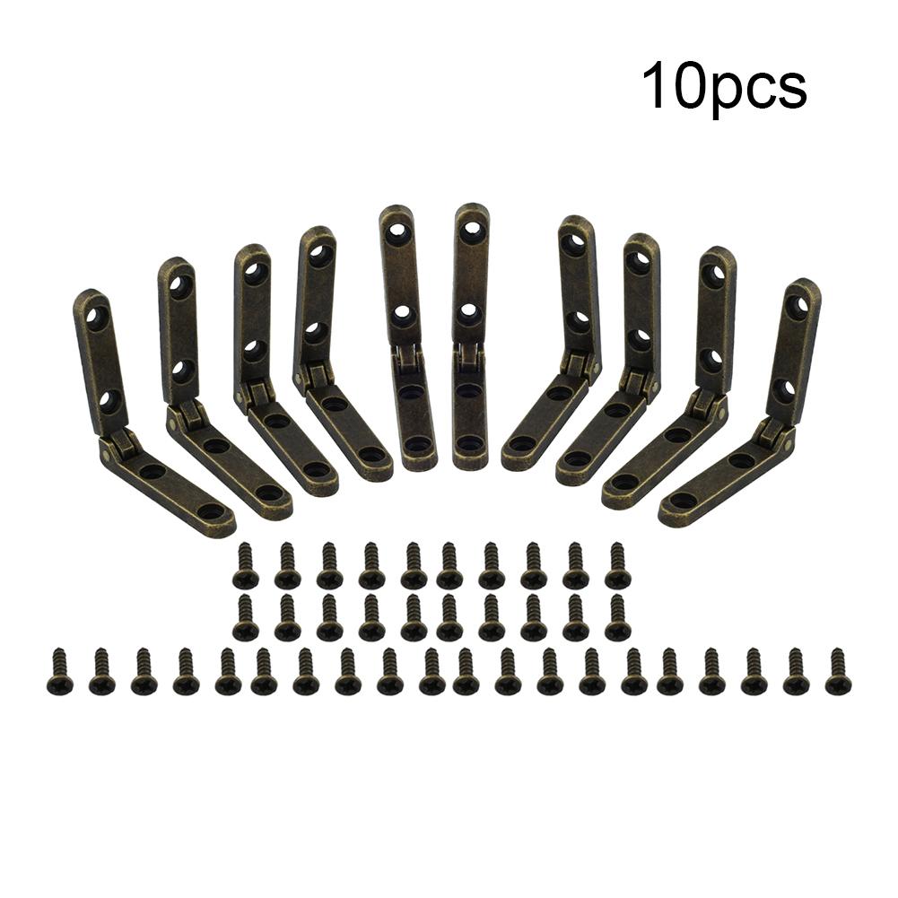 10 шт. Деревянная шкатулка, петля для подарка, шкатулка для ювелирных изделий, деревянная шкатулка, угловая фурнитура, кронштейн, мебельная фурнитура, складная опорная петля бронзовый