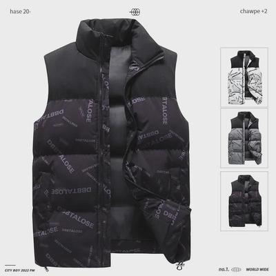 Gilet d'hiver décontracté en coton à col montant pour homme - Nouveau gilet ample tendance
