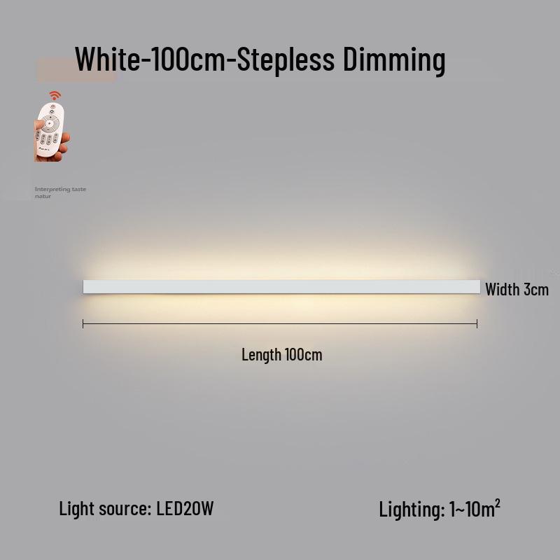 Minimalist Modern Long Strip Wall Lamp for Bedroom, Living Room, or Sofa Side