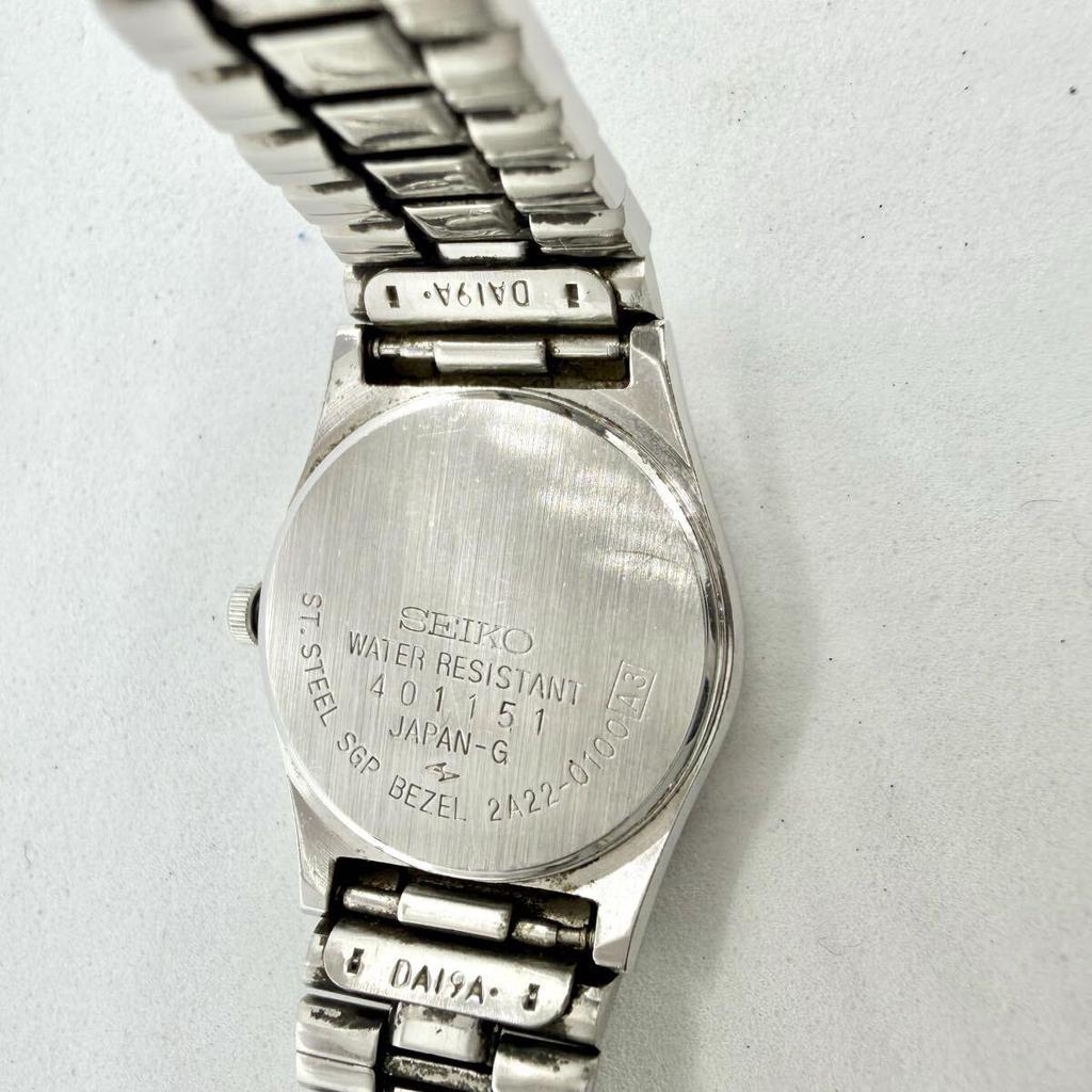Used SEIKO Seiko Ladies Watch, Combination Color, Date, Octagon, Quartz, Working Condition