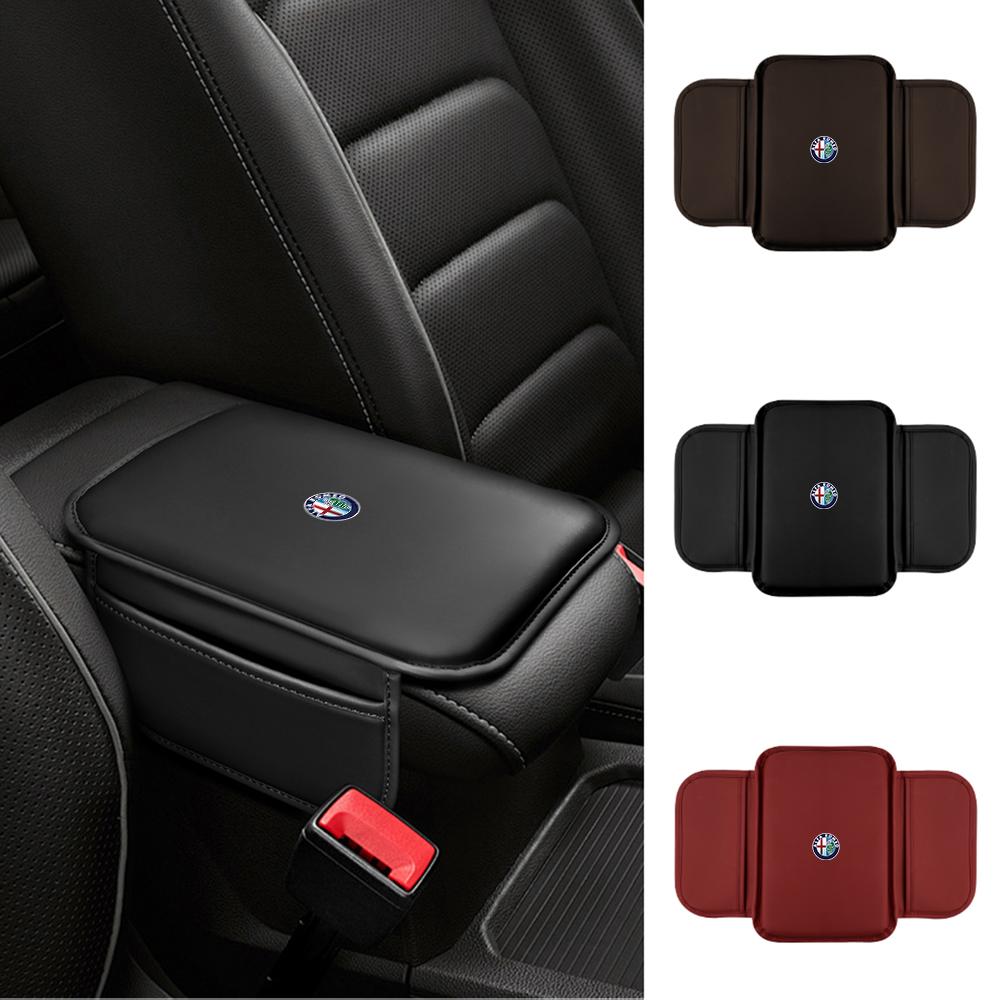 Car Center Console Protector Mat With Pocket Auto Armrest Cover Cushion For Alfa Romeo Giulietta 159 147 156 Mito Brera Giulia Bvn123