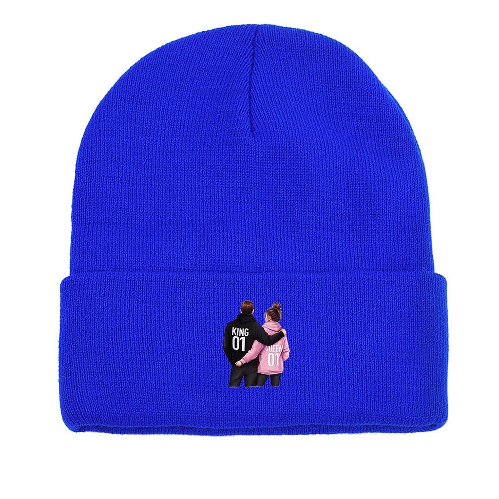 Heart Chile Flag Print Knitted Hat Beanie, Skull Cap Winter Windproof Casual Bonnet Knit Cap Beanie