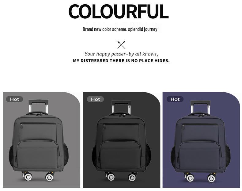 Borsa Trolley con Ruote Staccabili: Bagaglio a mano ad alta capacità, Zaino da fitness, Bagaglio da viaggio d'affari