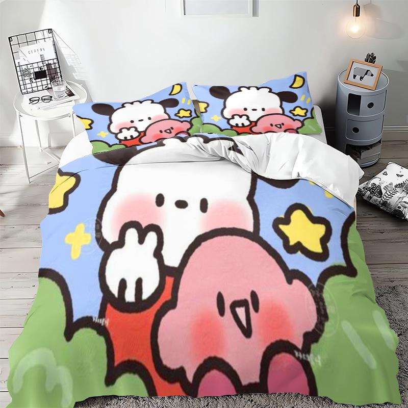 Pochacco Colorful Bedding Sets 3D Print Comforter Cover Bed Cover Duvet Cover Pillow Case 2-3 Pieces Sets Kids Adult Size