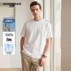 SHANSHAN Men's 100% Linen Short Sleeve T-Shirt