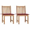 VidaXL Set of 2 Garden Chairs with Cushions, Patio Seats, Dining Chairs, Outdoor Patio Furniture, 3062925