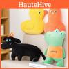 Soft Plush Fluffy Dachshund Toy Pillow With Embroidery For Bedroom Living Room