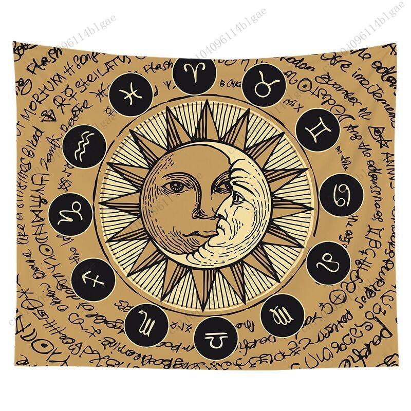 Mystical Sun  Moon Symbol Wall Tapestry Enigmatic Room Decor Unique Bedroom Decoration Aesthetic Dorm Decor Bedroom Decoration