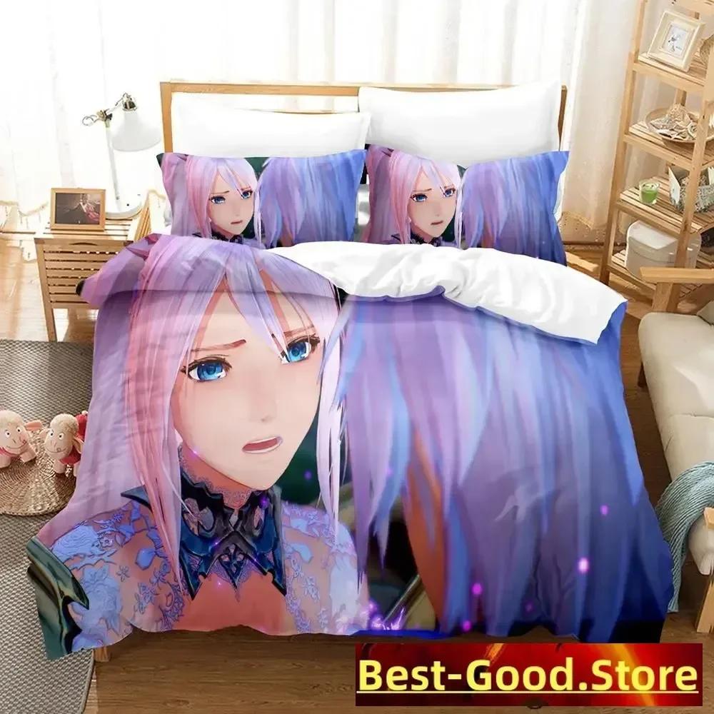 Tales of Arise Beding Set Einzelbett Doppelbett Bedrucktes Bettwäsche-Set Mit Kissenbezug Bett Weiche Bettdecke Weich Einzel Doppel Queen Super King-Size Abmessungend