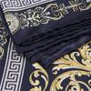 POBING Manual Hand Rolled Twill Silk Scarf Women Retro Cashew Square Scarves Echarpes Foulards Femme Wrap Bandana Hijab 90CM