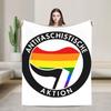 Antifaschistische Aktion Weiche Decken Camping Plüsch Überwurfdecke Flauschige Couch Sessel Flanell Tagesdecke Sofa Bettbezug