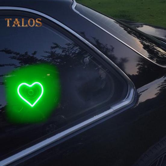 Lumină neon LED în formă de inimă Moduri bliț stroboscopic Instalare simplă super luminoasă Semn de afișare LED Accesorii pentru iluminat auto