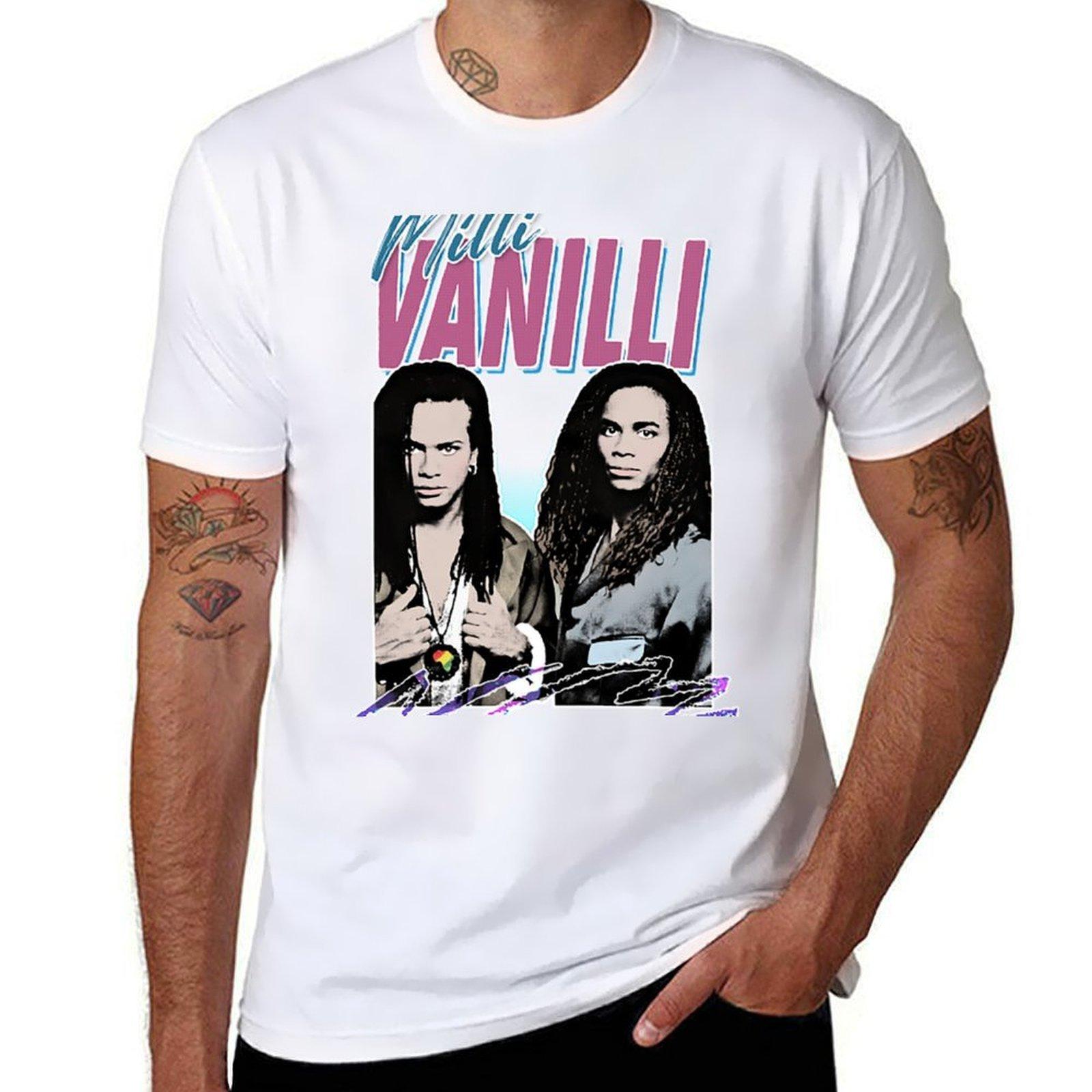 

Milli Van-illi Футболка футболки дизайнерские смешные футболки мужская футболка S
