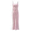European/American Satin Spaghetti Strap Classic Evening Gown for Women