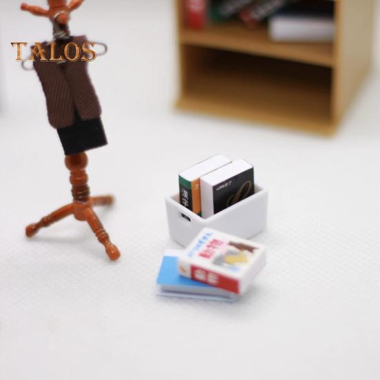 1:12 1:6 Scale Mini Dollhouse Accessories Miniature Hat And Coat Rack Stand Book Clothes Hanger Set Tiny Stuff for Dollhouse Bedroom