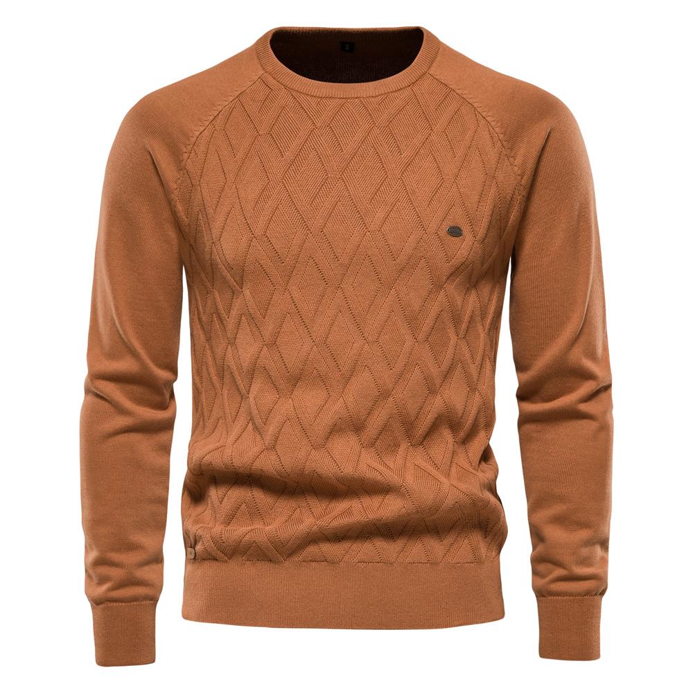 Men's Basic Pullover Solid Color O-neck Knitted Male Sweater Winter Fashion New