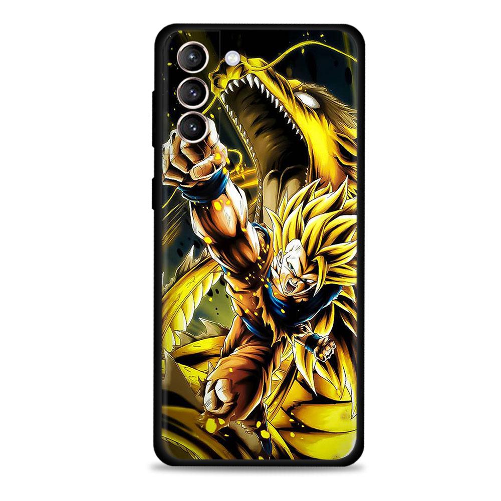 Dragon ball Golden Frieza telefonfodral för Samsung Galaxy S21 S20 FE S22 Ultra S10 S9 S8 Plus S10e Note 20 Ultra Silikonskydd