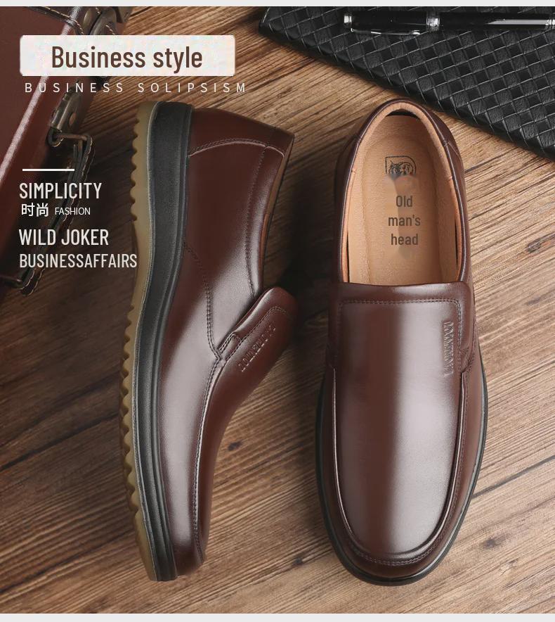 Pánské letní business casual kožené boty - Široký střih, Měkká podrážka, Styl 72161