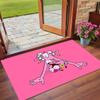 Anti‑Slip Crystal Velvet Floor Rug, Pink Panther Design Carpet for Indoor Living Bedroom Home Decoration