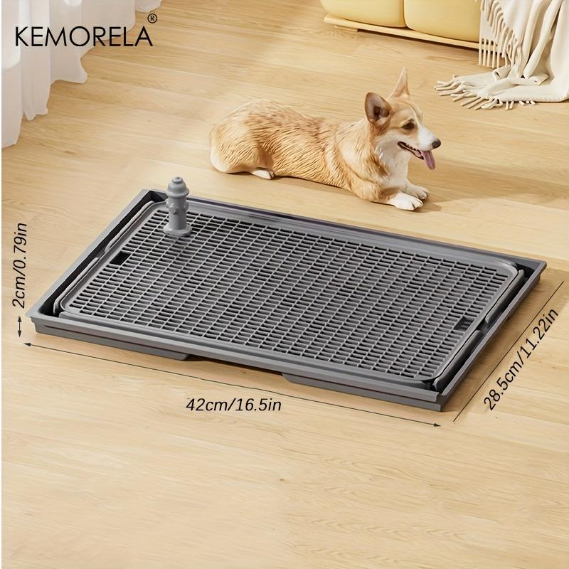  2-in-1 Non-Slip Dog Potty Tray Cat Litter Mat - Waterproof Soft Paw-Friendly Design with Grid Pattern for Easy Cleaning