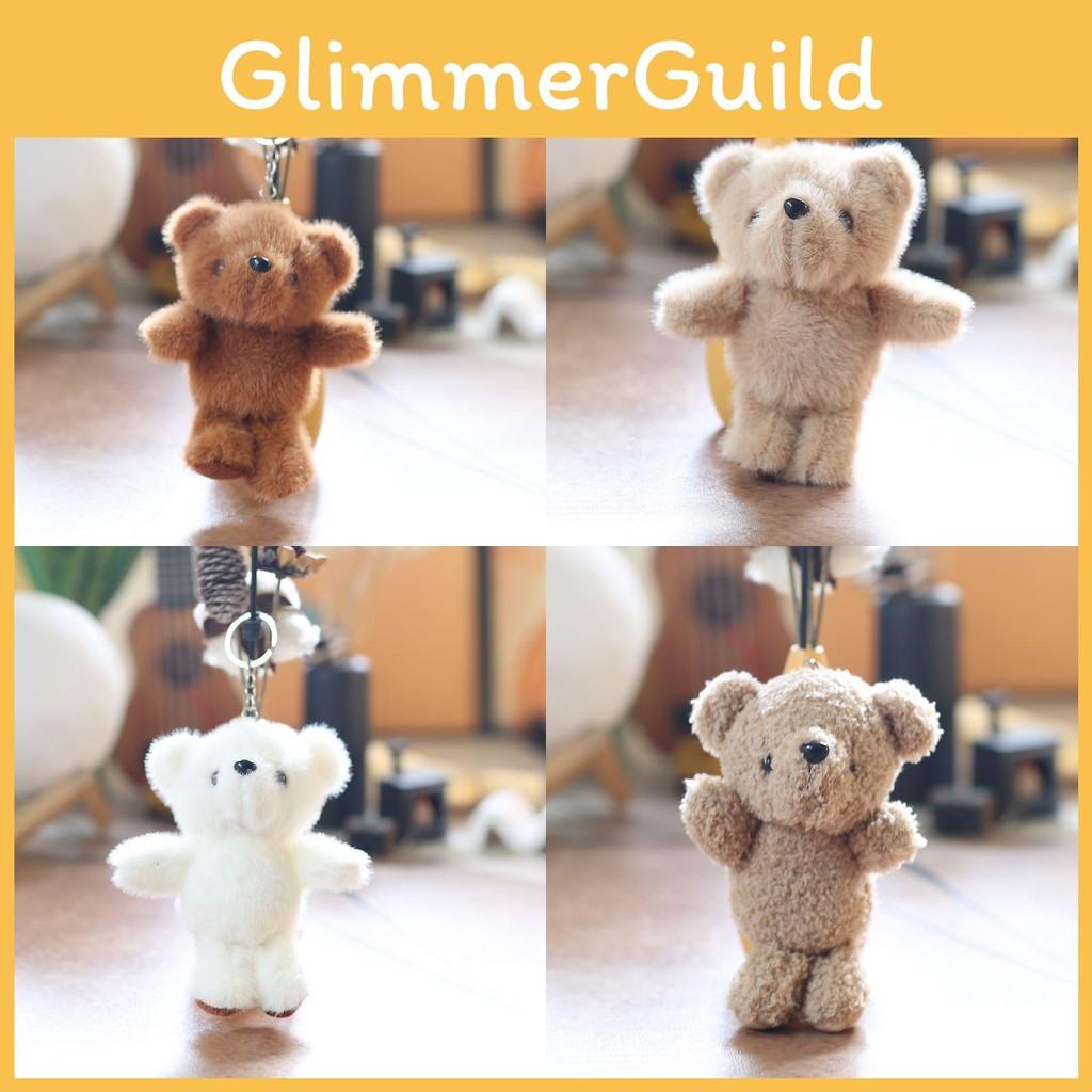 Bear Plush Teddy Keychain Pp Cotton Filled Bag Decor  Kids Gift Stuffed Animal