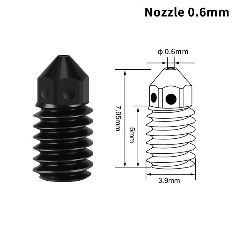 

1 Piece Mini Hotend 0.2/0.4/0.6/0.8Mm Nozzle Hardened Steel For Bambu Lab A1 Nozzles Assembly 3D Printer Hotend
