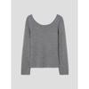 Anggae Scooped Neck Pullover Gray