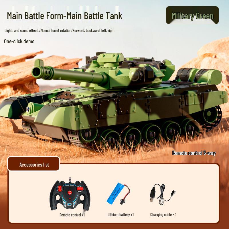 Remote Control Tank with Projectile Firing & Smoke Effect for Kids