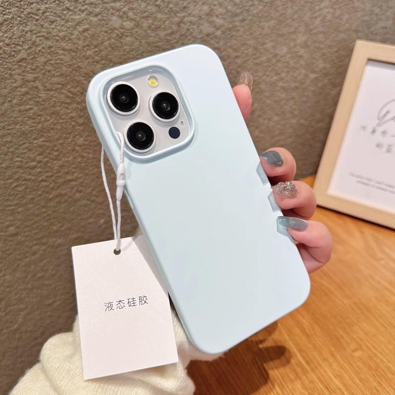 Sensing Cloud Silicone Liquido Adatto per Custodia per Telefono Cellulare Apple 16promax IPhone 15 Ultrasottile Non Ingiallito Tinta Unita Previene le Cadute