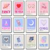 Kpop Music Album Cartoon Poster Print Twice Korean Girl Group Canvas Painting Wall Art Picture for Kawaii Room Home Decor