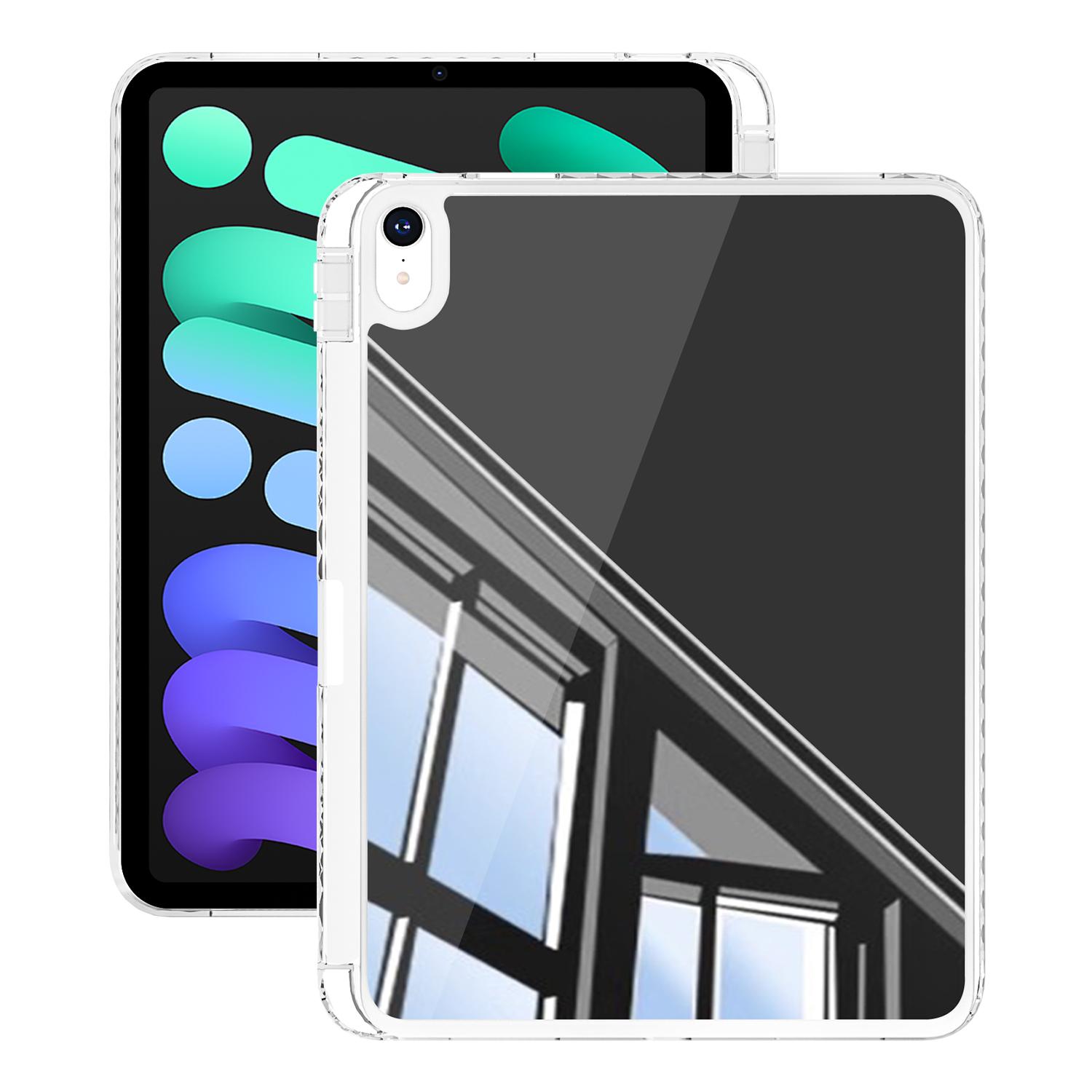 

For iPad (2025)/10.9 (2022) Case Mirror Acrylic TPU Shockproof Tablet Cover with Pen Slot A